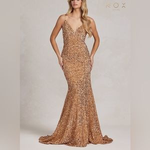 COPY - Pink,red,mint,gold sequins mermaid low back dress